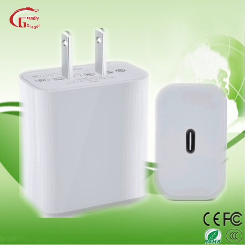 for iPhone 18W Fast Charger Pd USB-C Power Adapter for iPhone 8 Plus X Xs Max 11 PRO Wall Charger