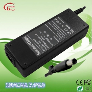 19V 4.74A 7.4X5.0mm Laptop AC Adapter 90W for HP